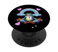 Méditation Grenouille Grenouille se détendre Om Crapaud PopSockets PopGrip Adhésif