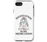 Meditation is My Medication Kundalini Yoga Chakra Spirituel Coque pour iPhone SE (2020) / 7/8