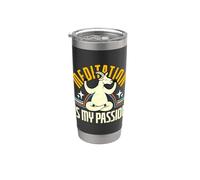 Meditation Is My Passion Loves Yoga Lover Meditation Lover Gobelet isotherme en acier inoxydable double paroi