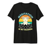Méditation is My Passion Méditation Chèvre Lover Yoga Méditation T-Shirt Haut de Gamme