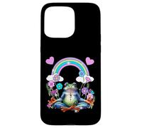 Méditation Joga Rétro années 60 Grenouille Arc-en-Ciel Om Coque pour iPhone 15 Pro Max