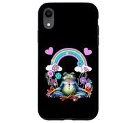 Méditation Joga Rétro années 60 Grenouille Arc-en-Ciel Om Coque pour iPhone XR