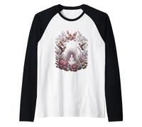 Méditation Lotus Colibri Floral Mandala Lune Yoga Manche Raglan