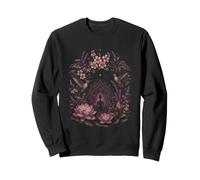 Méditation Lotus Colibri Floral Mandala Lune Yoga Sweatshirt