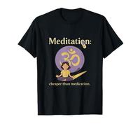 Méditation Moins chère Que Les médicaments Om Lotus Yoga T-Shirt