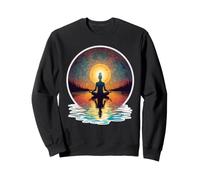 Méditation paisible Yoga Pose Relaxation Respirez l'esprit Calme Sweatshirt
