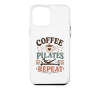 Méditation Pilates Coffee-Pilates-Repeat Yoga Sport Pilates Coque pour iPhone 12 Pro Max
