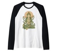 Méditation sereine déesse spirituelle Yoga Mindfulness Art Manche Raglan
