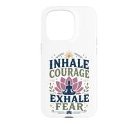 Méditation Yoga Inhale Courage Pilates Sport Zen-Yoga Coque pour iPhone 15 Pro