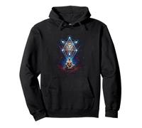 Méditation Yoga Metatrons Cube Illustration Cosmique Sweat à Capuche