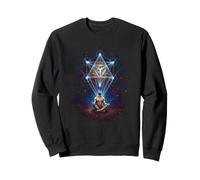 Méditation Yoga Metatrons Cube Illustration Cosmique Sweatshirt