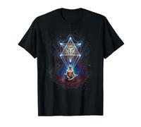 Méditation Yoga Metatrons Cube Illustration Cosmique T-Shirt