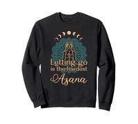Méditation Yoga Phases de la Lune Letting Go Hardest Asana Sweatshirt