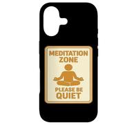 Meditation Zone - Panneau « Please Be Quiet » Coque pour iPhone 17