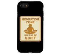 Meditation Zone - Panneau « Please Be Quiet » Coque pour iPhone SE (2020) / 7/8