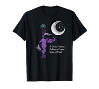 Méditations de yoga Mandala Graphique de lune d'hippocampe T-Shirt