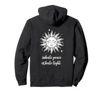 Méditations Esotérique Soleil Visage Inhale Peace Yoga Sweat à Capuche