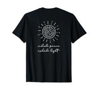 Méditations Esotérisme Soleil Lineart Inhale Peace Yoga T-Shirt