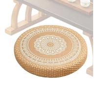Meditationskissen - Yogakissen - Yoga Kissen Mit Waschbarem - Meditationskissen | Handgewebtes, Rundes Bodenkissen | Stable, Weiche Sitzunterlage Für Kamin, Yoga, Wohnzimmer, Meditation