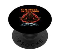 Méditer Le Silence de Krampus dans l'ombre PopSockets PopGrip Adhésif