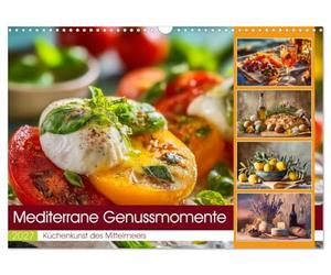 Mediterrane Genussmomente (Wandkalender 2027 DIN A3 quer), CALVENDO Monatskalender: Ein luxuriöser Wandkalender voller mediterraner Stillleben, sind wie 12 Monate Licht, Aromen und südlicher Eleganz.