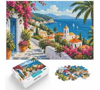 Mediterranean Village Illustration Capri Ital Puzzle, 1000 pièces | Pour Noël et les soirées d'hiver : ce puzzle 1000 pièces adulte associe idée cadeau et passion du puzzle.