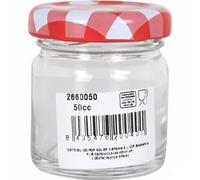 Mediterraneo Lot de 24 bocaux transparents en verre de 50 ml