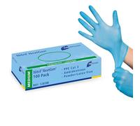 Meditrade 1283M Nitril NextGen Lot de 100 gants d'examen et de protection extensibles sans poudre, non stériles Bleu Taille M