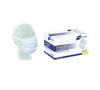 Meditrade 80-400 Suavel Confort avec un certificat Bleu Masque chirurgical, 3 plis (lot de 50)