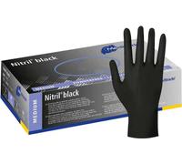 Meditrade® gants unisexes jetables Nitril® black noir taille M 100 pces
