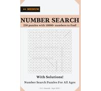 Medium Number Search: 250 puzzles | 18000+ numbers to find | pocket-sized, 6x9 inches