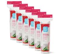 Medline Simply Soft Lot de 6 paquets de 80 ronds en coton infusé à l'aloe vera hydratant, 100% pur coton, tampons en coton absorbants, hydrate et apaise les peaux sensibles, hypoallergéniques
