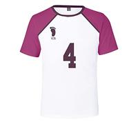 MEDM Anime Haikyuu 3D T-Shirt Men Shiratorizawa Academy Volleyball Club Ushijima Wakatoshi Tendo Satori Cosplay Short Shirt-style5||S