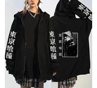MEDM Anime Japonais Tokyo Ghoul Graphic Hoodies Men Manga Cool Kaneki Ken Zip Up Jackets Coats Casual 90S Hip Hop Hoodies Malles Mâle