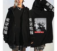 MEDM Anime Japonais Tokyo Ghoul Graphic Hoodies Men Manga Cool Kaneki Ken Zip Up Jackets Coats Casual 90S Hip Hop Hoodies Malles Mâle