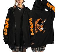 MEDM Anime Jual KAOS Karasuno Haikyuu Cosplay Zip Up Hoodie Femmes Hommes Harajuku Sweat-Shirt Karasuno Lycée Manga Zip Veste Manteaux-Style3||S