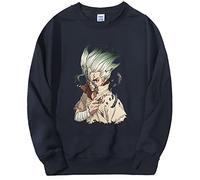 MEDM Dr Stone Ishigami Senku Hoodies Japan Anime 2023 Nouveau Mode -Swaswashirts Décontracté Perd Les Modes De Vêtements De Sport Enleceau Streetwear-style3||M