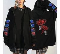 MEDM Tokyo Ghoul Spider Lily Anime Cosplay Graphic Men Hoodies Harajuku Zipper Hoodie Tokyo Ghoul Kaneki Ken Manga Zip Sweatshirts