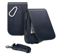 MEDMAX Étui de Protection pour Le Abbott Freestyle Libre 3/ Libre 2 / Libre, Étui en Cuir PU avec Cordon de Suspension Amovible, Coque de Transport Léger Case pour Diabétiques (Bleu foncé)