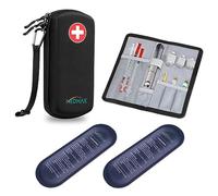 MEDMAX Étui de voyage rigide pour insuline avec 2 blocs de glace, absorption des chocs, sac isotherme pour médicaments diabétiques avec pochette supplémentaire