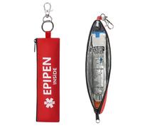 MEDMAX Lot de 1 étuis de transport isolés fins pour Epipen - Portable - Double face - Impression d'urgence - Pour médicaments essentiels