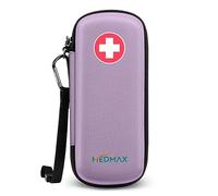 MEDMAX Sac à Médicaments Vide - Trousse à Pharmacie Organisateur de médicaments Absorption des chocs Coque Portable pour 2 EpiPen, Auvi Q, Spray Nasal, allergie Meds, L'asthme Inhaler