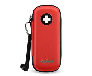 MEDMAX Sac à Médicaments Vide - Trousse à Pharmacie Organisateur de médicaments Absorption des Chocs Coque Portable pour 2 EpiPen, Auvi Q, Spray Nasal, allergie Meds, L'asthme Inhaler