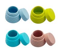 Mednkoku 4pcs Conteneurs de taille de voyage 30 ml Pocs crème voyage en silicone TSA Containateur maquillage approuvé avec couvercle à l'épreuve des fuites & CONTENURS SAG Rangement transparent