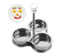 Mednkoku Cuissier d'oeuf d'oeuf poché aux œufs en Acier Inoxydable avec 3 Tasses pour Le Petit-déjeuner, Outil de Cuisson, braconnier d'oeufs en Acier Inoxydable