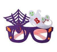 Mednkoku Favors de fête d'Halloween, lunettes de soleil Halloween, Fluorescents Ghost Spider Wew Grasses Frames avec jambe lumineuse, faveurs fête pour le cosplay et les accessoires photo, violet