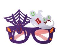 Mednkoku Lunettes de soleil d'Halloween, Fluorescente Ghost Spider Wew Grasses Trames avec jambe lumineuse, fête d'Halloween pour le cosplay et les accessoires photo, violet, décorations de fête