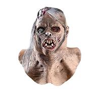 Mednkoku Masque zombie sanglant avec les cheveux effrayants Marchage de marchandises mortes Halloween Costume Party Latex Horreur Décoration accessoires fantômes Masques