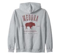 Medora North Dakota 1886 Bison Design Vieilli Souvenir Sweat à Capuche