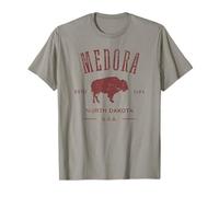 Medora North Dakota 1886 Bison Design Vieilli Souvenir T-Shirt